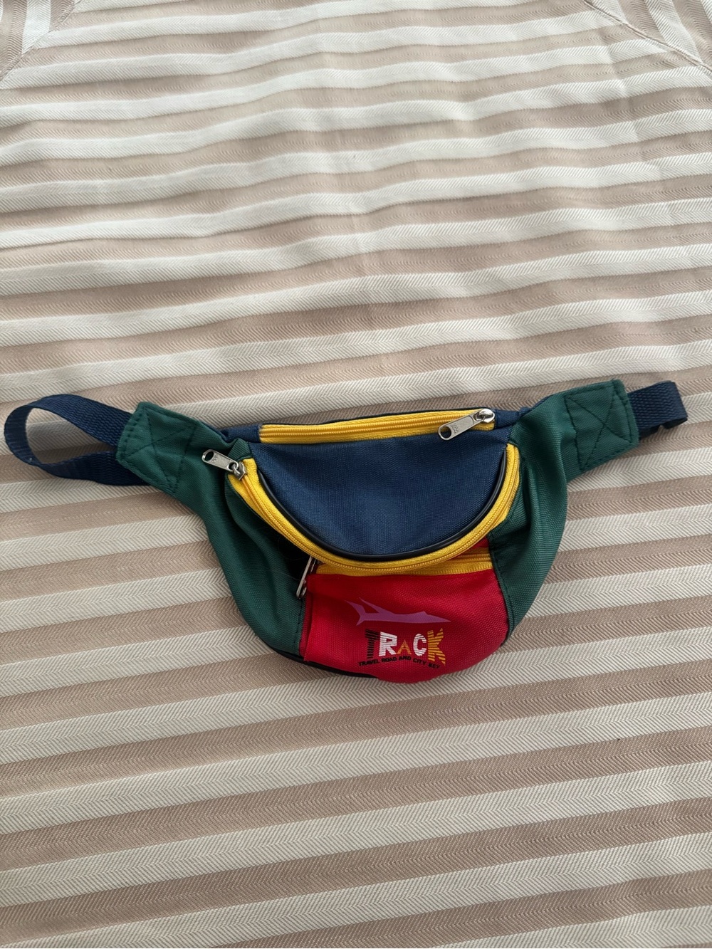 Kids Multicolor Waist Fanny Bag - Navy, Green, Red